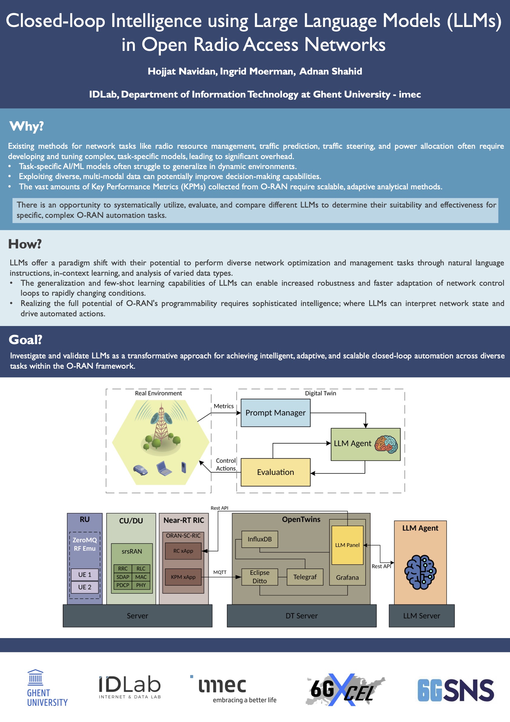 EuCnC &6G Summit 2025 Demo on Closed-loop intelligence using foundation models in ORAN Networks